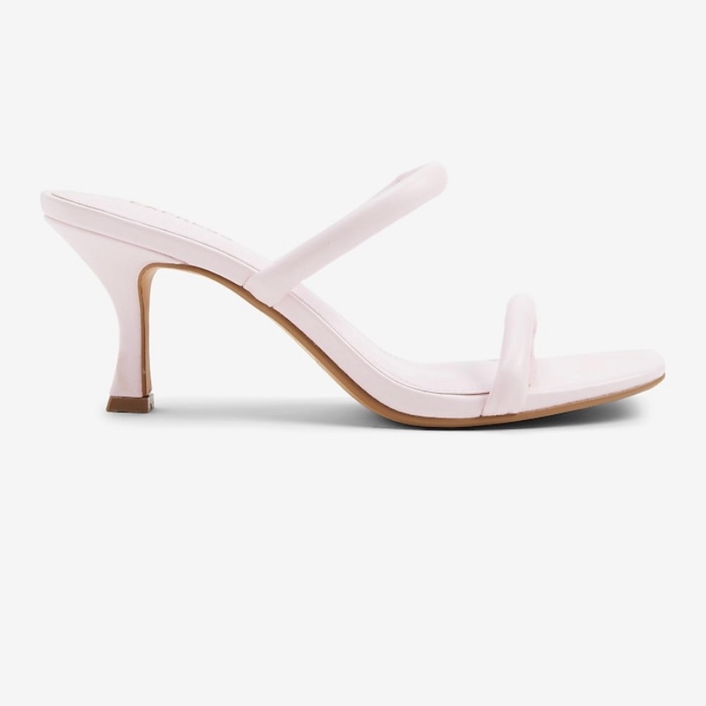 Double tube band heeled sandals